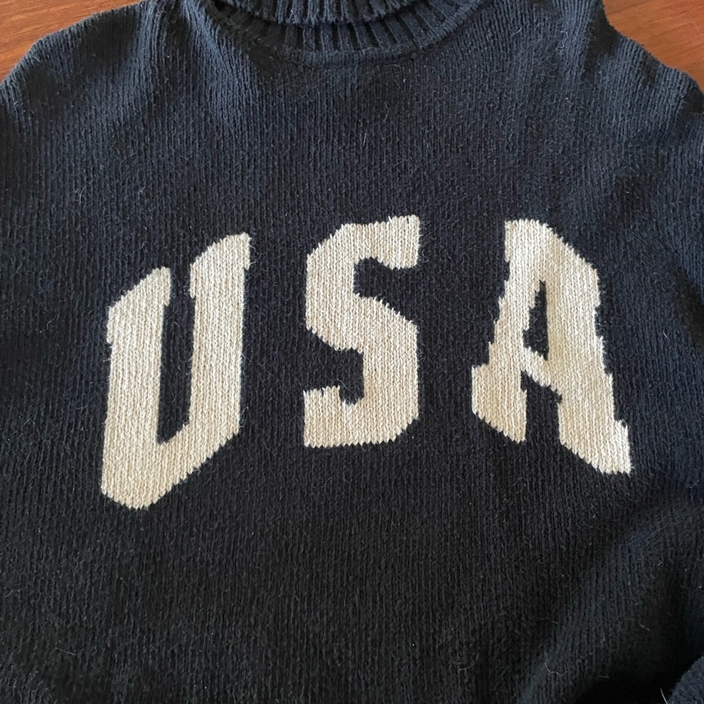 Navy Blue Ralph Lauren Turtle Neck Sweater - Picture 6 of 8